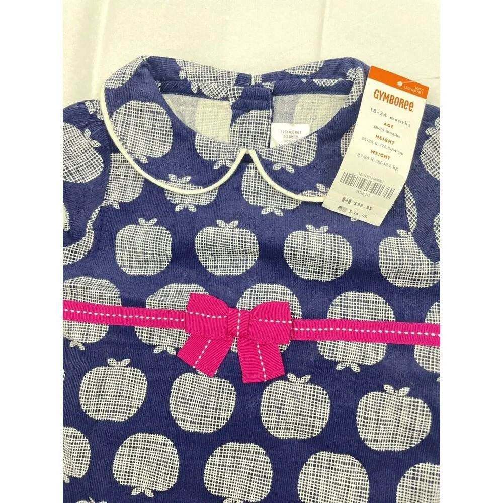 Gymboree Corduroy Baby Girl  Dress Size 18-24 months Included Diaper Cover